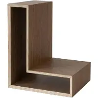 Maze L-shelf wandplank Walnoot, 30x38x29 cm