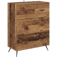 vidaXL Ladekast met lade Oudhout 69,5 x 34 x 90 cm Geconstrueerd hout