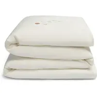 Yumeko Kinderdekbedovertrek Katoensatijn 100x135 Wit - Eco, Bio & Fairtrade