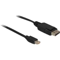 DeLOCK 82698 DisplayPort-kabel Mini-displayport / DisplayPort Aansluitkabel Mini DisplayPort-stekker, DisplayPort-stekker 1 m Zwart Afgeschermd (drievoudig),