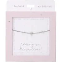 Depesche armband zilver met T-hanger en hartje - vriendschapssieraad.