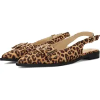 POSH by Poelman Ballerina met riempjes 'CECILE' bruin