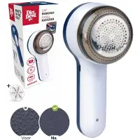 Dirt Devil Elektrische Pluizenverwijderaar DD609 - Ontpiller Oplaadbaar USB-C - Pluizentondeuse - Draadloos - 30 Minuten Gebruikstijd - Wit/Blauw