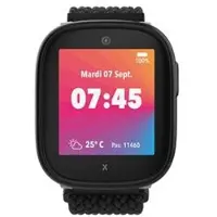 XPLORA Smartwatch X6 Playvoor kinderen Zwart met zwart gevlochten bandje + inclusief Nano-simkaart