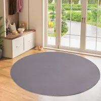 Muratap Relax samba rond wasbaar effen vloerkleed uni tapijt - 200 cm rond