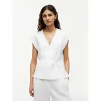 Tommy Hilfiger Gilet 'Blend Wrap Waistcoat' wit