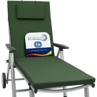 Beautissu Loft, comfortmatras, 200x60x5 cm, donkergroen, met rits