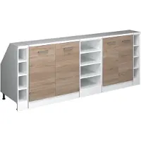 Vicco R-Line Keukenkast voor schuine wand – 210 cm Set van 5 kastrompen 60 cm diepte Sonoma