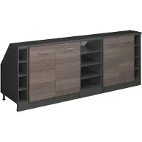 Vicco R-Line Keukenkast voor schuine wand – 210 cm Set van 5 kastrompen 60 cm diepte Edel grijs