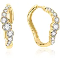 Ania Haie Gold Tide Huggie Hoop Earrings E