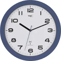 TFA-Dostmann 60.3554.06 Wandklok Zendergestuurd 50 mm x 320 mm Blauw Slepend uurwerk (geluidsloos)