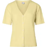 Pieces Gebreid vest 'PCNora' geel