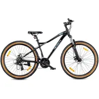 Sun baby VERDANT SHRED Mountainbike 27.5", MTB-fiets voor dames en heren, fiets 27.5 inch - aluminium frame, schijfremmen, 21 versnellingen - Zwart