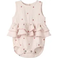 Lil´ Atelier Rompertje/body lichtroze / kersrood