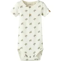 Lil´ Atelier Rompertje/body kaki / olijfgroen / wolwit