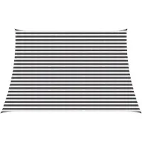 vidaXL Zonneschaduwzeil Antraciet en Wit 4 / 5 x 3 m HDPE