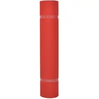 vidaXL Tapijt Effen Rood 1 x 24 m Stof