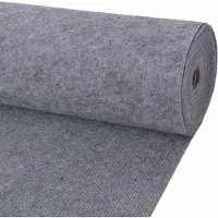 vidaXL Tapijt Grijs 1,2 x 15 m Polyester