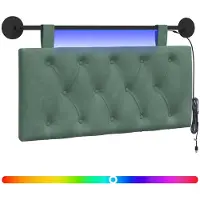 vidaXL Hangend hoofdbord Zeegroen Fluweel