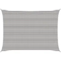 vidaXL Zonneschaduwzeil 5 x 7 m HDPE Rechthoekig Lichtgrijs en wit