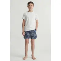 Jack & Jones JUNIOR zwemshort blauw Jongens Polyester All over print - maat 164