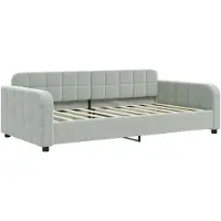 vidaXL Slaapbank 100x190 cm fluweel lichtgrijs