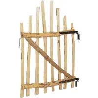 vidaXL Gebogen hekpoort 100 x 120 cm Geïmpregneerd Hazelhout Naturel
