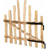 vidaXL Gebogen hekpoort 100 x 90 cm Geïmpregneerd Hazelhout Naturel