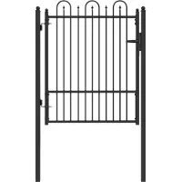 vidaXL Hekpoort DRONTEN 100 x 125 cm Metaal Zwart Vergrendelbaar