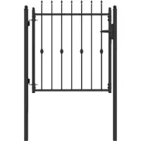 vidaXL Hekpoort ASTEN 100 x 100 cm Metaal Zwart Vergrendelbaar
