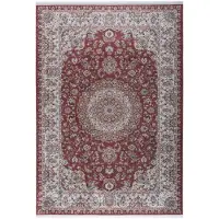 Muratap Star klassiek oosters vloerkleed wasbaar anti slip rood 80x150 cm