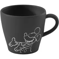 Villeroy & Boch Koffiekop Manufacture Rock Mickey Mouse Zwart 160ml (Set van 6)