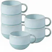 Villeroy & Boch Espressotassen Perlemor Aqua 60 ml Set van 6
