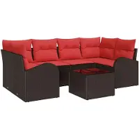 vidaXL Tuinbank Set Bruin 55 x 55 x 37 cm poly rattan