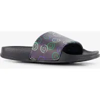 Scapino Zwarte kinder badslippers met smileys maat 39