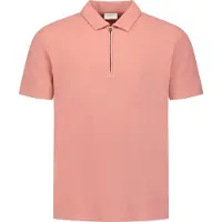 No-excess Polo short sleeve zipper coral
