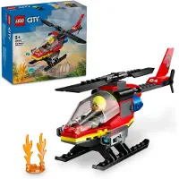 LEGO 60411 City Brandweerhelikopter Reddingsvoertuig Speelgoed met Minifiguur van Piloot