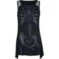Ghost Top - EMP Signature Collection - S tot XXL - voor Vrouwen - zwart - Maat S