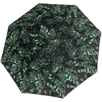 Doppler paraplu Fiber Flex Long AC Imperial Crystal Leaves groen