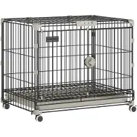 PawHut Hondenbench - Metaal, PP - 60,5x45,5x54,5cm - Zwart