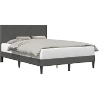 vidaXL Bedframe met hoofdeinde Donkergrijs 120 x 190 cm Corduroy stof