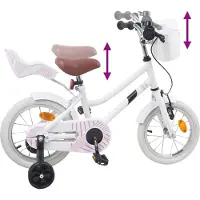 vidaXL Kinderfiets 16 Inch voor 4-6 jaar oud Wit