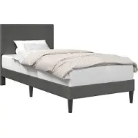 vidaXL Bedframe met hoofdeinde Donkergrijs 90 x 200 cm Corduroy stof