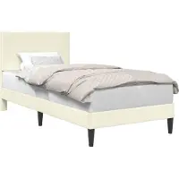vidaXL Bedframe met hoofdeinde Crèmekleurig 80 x 200 cm Corduroy stof