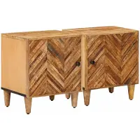 vidaXL Nachtkastje 2 st Bruin 40 x 33 x 46 cm Massief Mango Hout