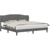 vidaXL Bedframe met hoofdeinde Donkergrijs 200 x 200 cm Fluweel
