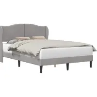 vidaXL Bedframe met hoofdeinde Lichtgrijs 160 x 200 cm Fluweel