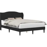 vidaXL Bedframe met hoofdeinde Zwart 140 x 200 cm Fluweel