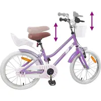 vidaXL Kinderfiets 18 Inch voor 5-7 jaar oud Paars