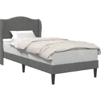 vidaXL Bedframe met hoofdeinde Donkergrijs 80 x 200 cm Fluweel
